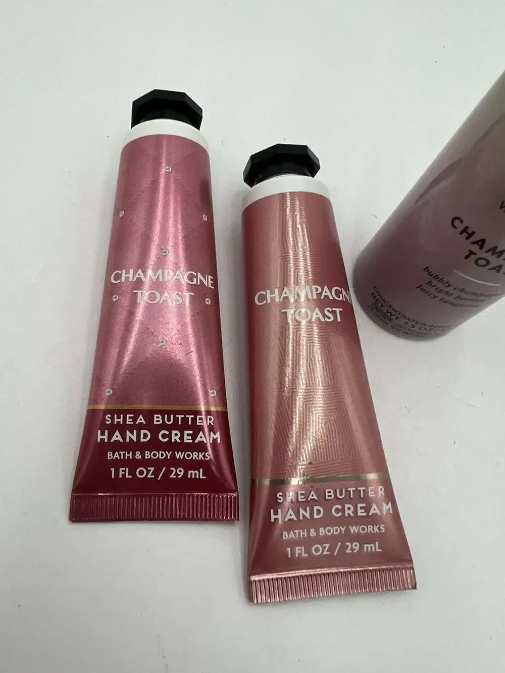 NEW Set Of 3 Bath Body Works Champagne Toast (2) Hand Cream And Room Spray 1.5oz